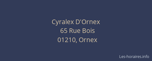 Cyralex D'Ornex