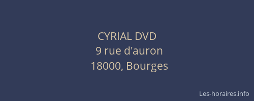 CYRIAL DVD