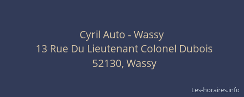 Cyril Auto - Wassy