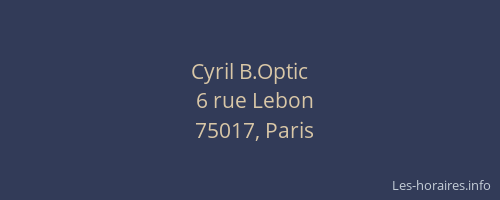 Cyril B.Optic