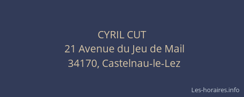 CYRIL CUT