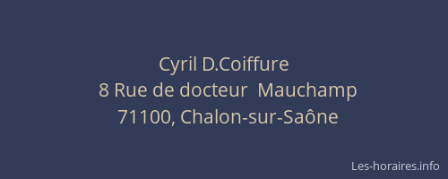 Cyril D.Coiffure