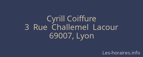 Cyrill Coiffure
