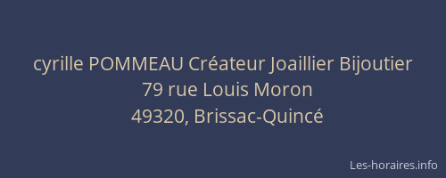 cyrille POMMEAU Créateur Joaillier Bijoutier