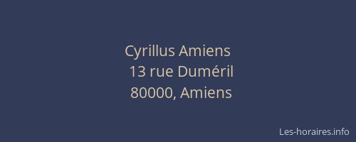 Cyrillus Amiens