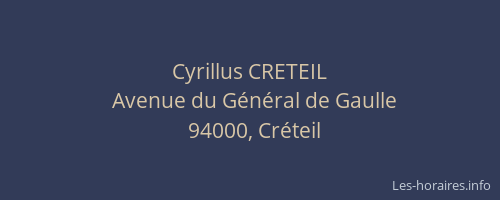 Cyrillus CRETEIL