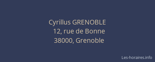 Cyrillus GRENOBLE