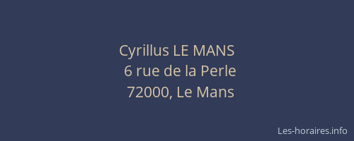 Cyrillus LE MANS