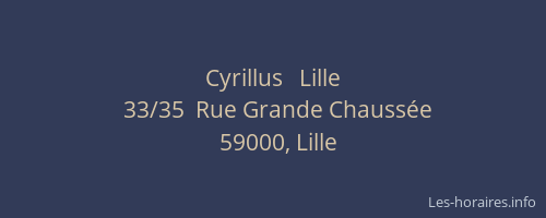 Cyrillus   Lille