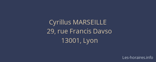 Cyrillus MARSEILLE