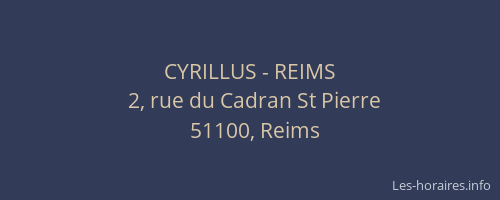 CYRILLUS - REIMS
