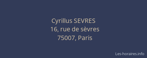 Cyrillus SEVRES