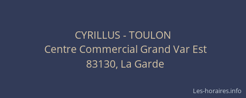 CYRILLUS - TOULON