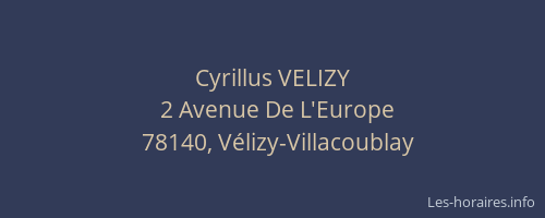Cyrillus VELIZY