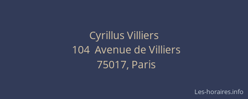 Cyrillus Villiers