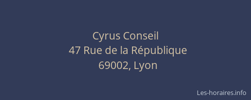Cyrus Conseil
