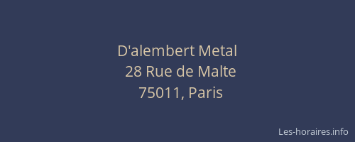 D'alembert Metal