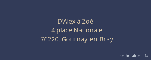 D'Alex à Zoé