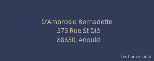 D'Ambrosio Bernadette