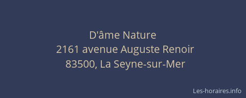 D'âme Nature