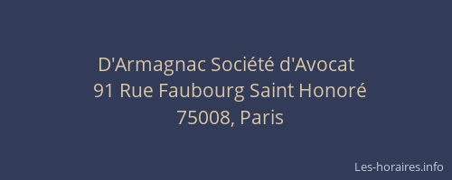 D'Armagnac Société d'Avocat