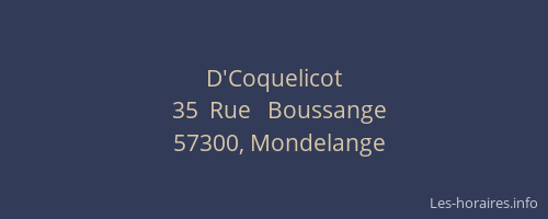 D'Coquelicot