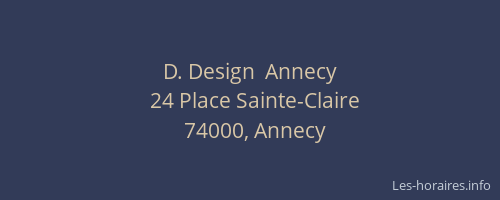 D. Design  Annecy