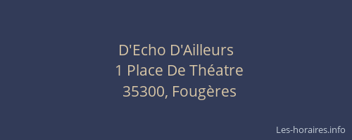 D'Echo D'Ailleurs
