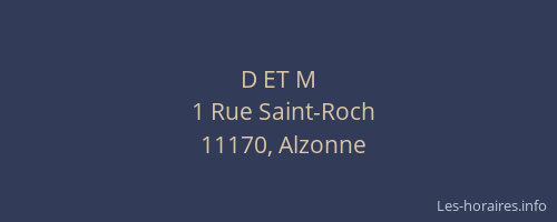 D ET M