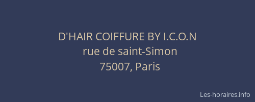 D'HAIR COIFFURE BY I.C.O.N