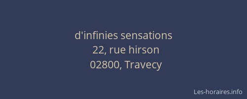 d'infinies sensations