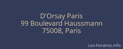 D'Orsay Paris