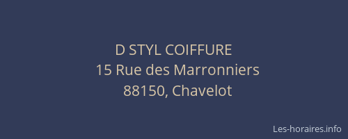 D STYL COIFFURE