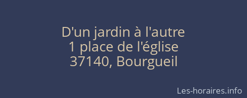 D'un jardin à l'autre