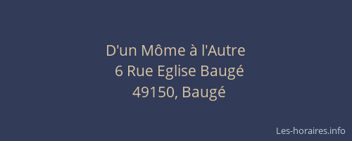 D'un Môme à l'Autre