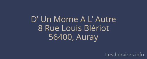 D' Un Mome A L' Autre