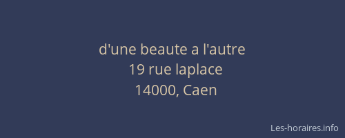 d'une beaute a l'autre