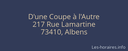D'une Coupe à l'Autre