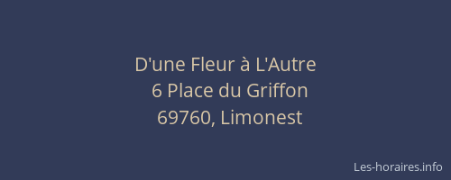 D'une Fleur à L'Autre