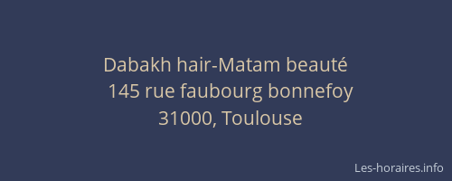 Dabakh hair-Matam beauté
