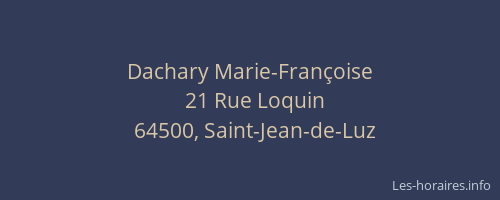 Dachary Marie-Françoise