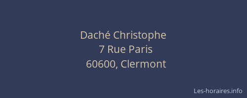 Dach&eacute; Christophe