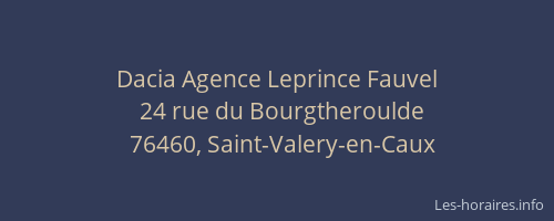 Dacia Agence Leprince Fauvel