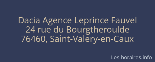 Dacia Agence Leprince Fauvel