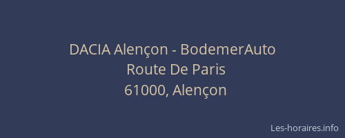 DACIA Alençon - BodemerAuto
