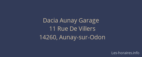 Dacia Aunay Garage