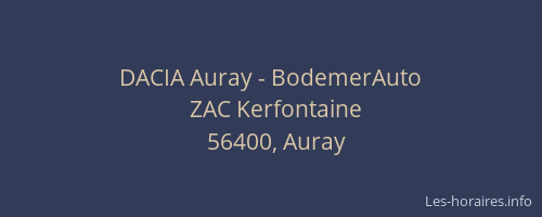 DACIA Auray - BodemerAuto