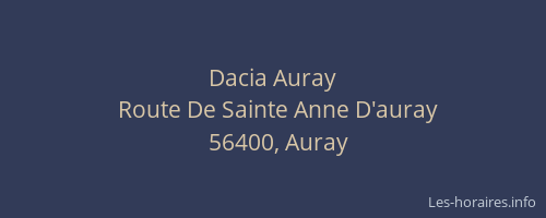 Dacia Auray