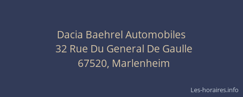 Dacia Baehrel Automobiles
