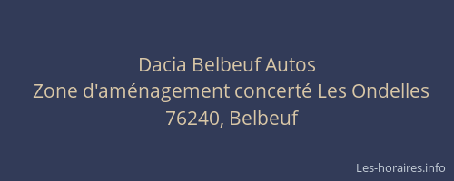 Dacia Belbeuf Autos